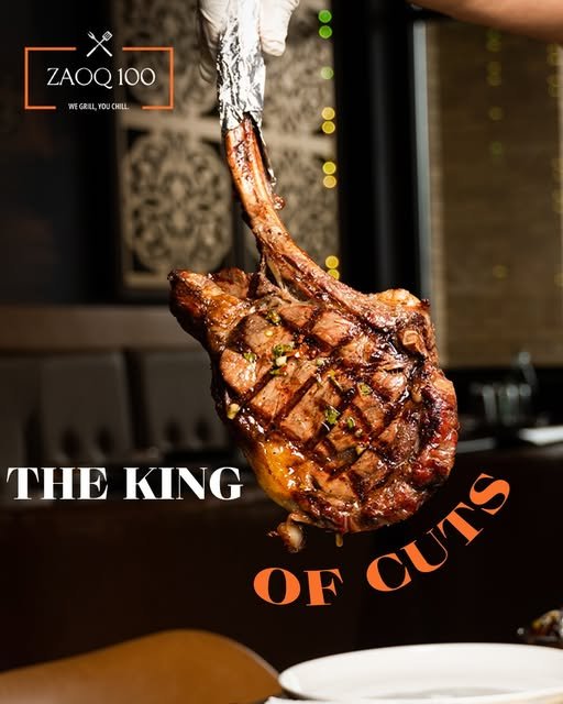 Tomahawk steak at Zaoq 100
