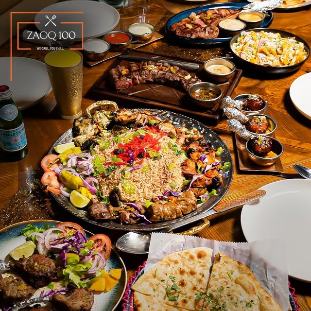 Full table spread at Zaoq 100